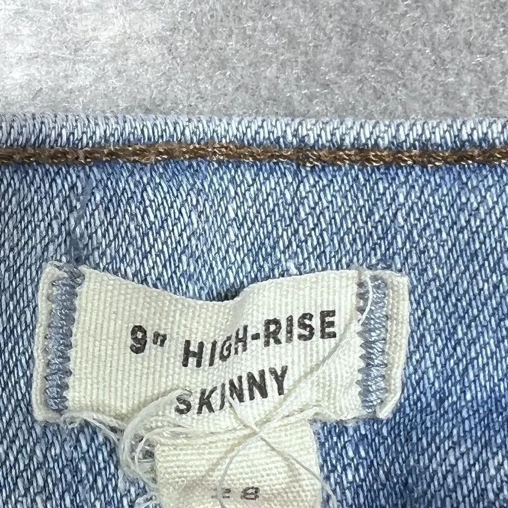 Madewell Jeans Women Sz 28 Blue High Rise Skinny Button Fly Denim Jeans